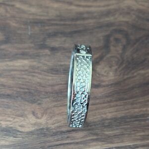 Coach Silver Coach Signature Pattern Bangle